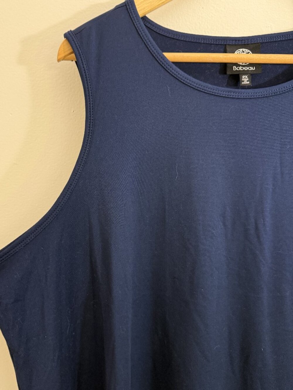 Bobeau Tank Top Womens Plus 2X Blue‎ Scoop Neck Cool Comfort!